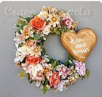 7604 GUIRLANDA FLORES CORACAO LAR DOCE AMAR