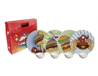 1176-010 KIT 8 PCS BURGER COLLECTION C/MINI MOLHEIRA BRANCA 1O CLASSIFIC.