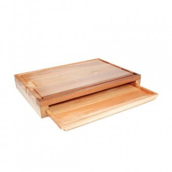 4443 tabua para churrasco com gaveta 44x30x06 cm