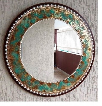 of67 MANDALA ESPELHO TURQUESA 65CM