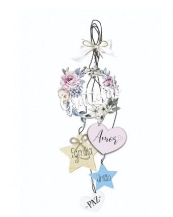 P20095 MÓBILE DE PAREDE GUIRLANDA GRATIDÃO 34X14