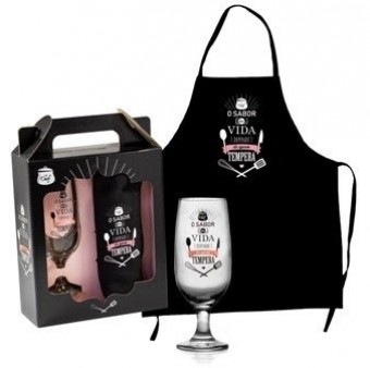 1544 CJ.TACA FLORIPA + AVENTAL TOP CHEF SABOR VIDA CX