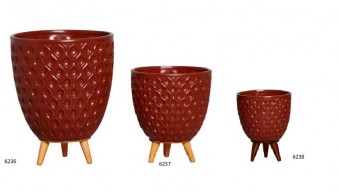 6337 CACHEPOT VOLUTA MED TERRACOTA