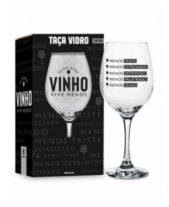 14318 TACA VINHO - QUEM BEBE VINHO