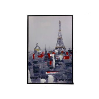 Sh22-mcd08quadro em canvas paris moldura