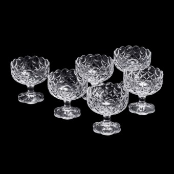 25558 CJ 6 TACAS DE CRISTAL DE CHUMBO ANGELICA 10,5X10,5cm