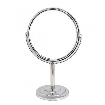 Gr-1407 - espelho redondo de mesa, com moldura plastica, diametro15cm