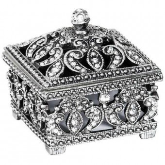 08032 - PORTA-JOIAS PRATA EM METAL