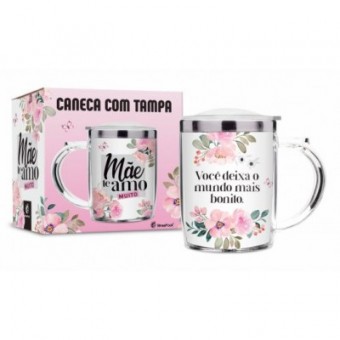 12745 caneca plastica inox sw - mae te amo muito