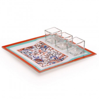 19799 PETISQUEIRA QUADRADA COM 03 MOLHEIRAS