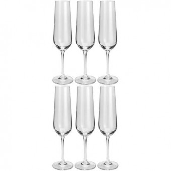 58150 JG TACA 6PC 200ML CRISTAL ECOLOGICO CHAMPAGNE REF.58150