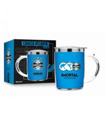 10142 CANECA PLASTICA INOX SW - GREMIO TRICOLOR