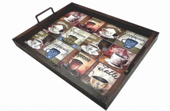 3096PM-002 BANDEJA DE AZ CAFÉ 43x33cm