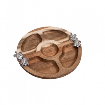 35185 PETISQUEIRA DE MADEIRA TARTARUGA 27X25X2cm