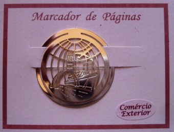 Marcador de pagina com. exterior banho ouro 18k