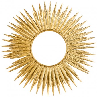 SH22-5900 ESPELHO DECORATIVO SOL DOURADO