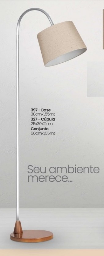 397 IMB LUMINARIA LINE G IMBUIA CUP TEC BEGE