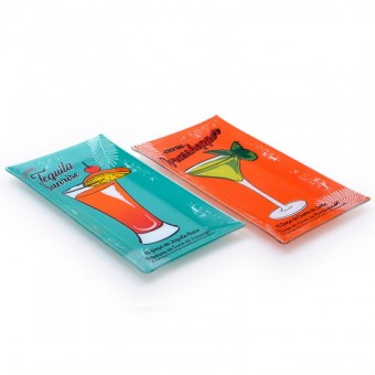 00019614 CONJ. 02 PETISQUEIRAS RETANGULARES COCKTAIL