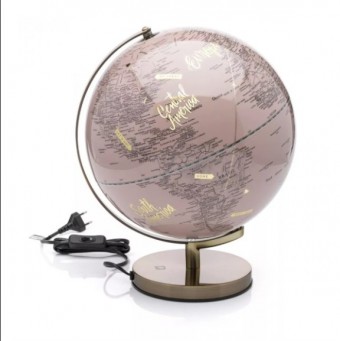 PI3092Y LUMINARIA GLOBO COM ADESIVOS ROSE