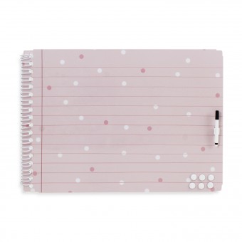 BR01.3241.BRI PLACA DE LEMBRETES CADERNO ROSA HORIZONTAL