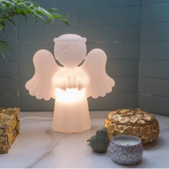 Luminaria anjinho da guarda branco