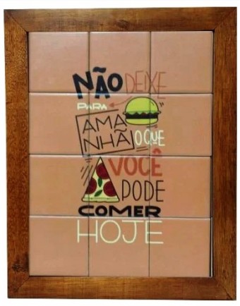 3093am-095 quadro azulejo comer 30x20cm