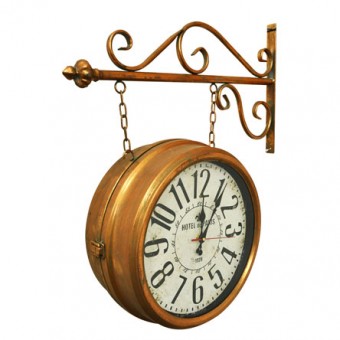 CG-020-008 RELOGIO DE ESTACAO HOTEL PARIS COBRE 31 CM