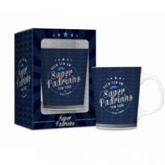 1622 CANECA PORCELANA PREMIUM - SUPER PADRINHO