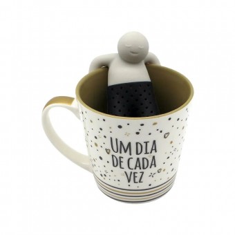 10023569 CANECA INFUSOR 350ML UM DIA DE CADA VEZ PORCELANA