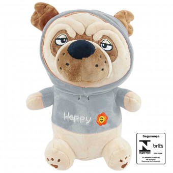 JR9089T CACHORRO PUG 30CM PELUCIA
