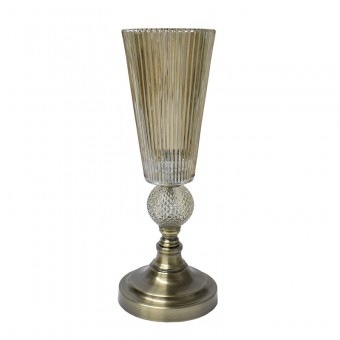 4512201 CASTIC BRONZ FLAME G - 15 X 15 X 49 CM (VIDRO - METAL)