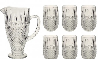 23866 Jogo refresco Geneve 7 pecas em cristal ecologico (1L + 6x360ml)