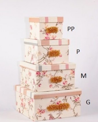 109.1863 P CAIXA TAMPA E FUNDO QUADRADA TECIDO DECORADO 103