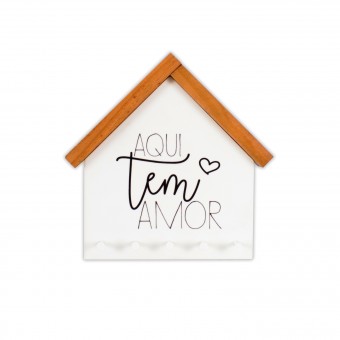 Brpi01.3382.fos porta chaves/correspondência aqui tem amor