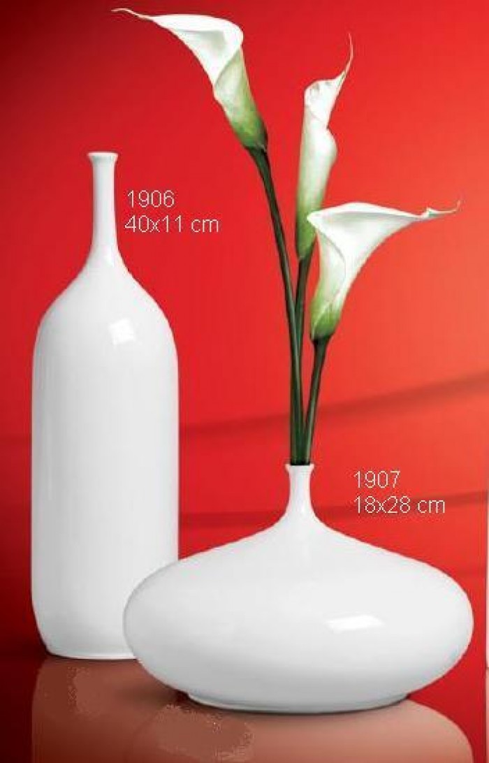VASO CHATO SLIN BRANCO - 1907