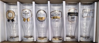 Pg07 conj 6 copos braminha novo premium gold