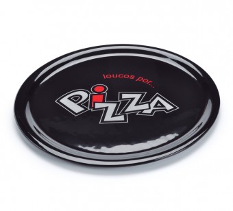 PRATO PIZZA VIDRO DECORGLASS PRETO