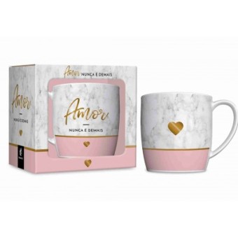 2571 CANECA PORCELANA URBAN 360ML - AMOR NUNCA E DEMAIS