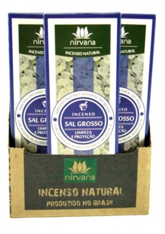 10-755 incenso natural sal grosso - 9 varetas  linha tra